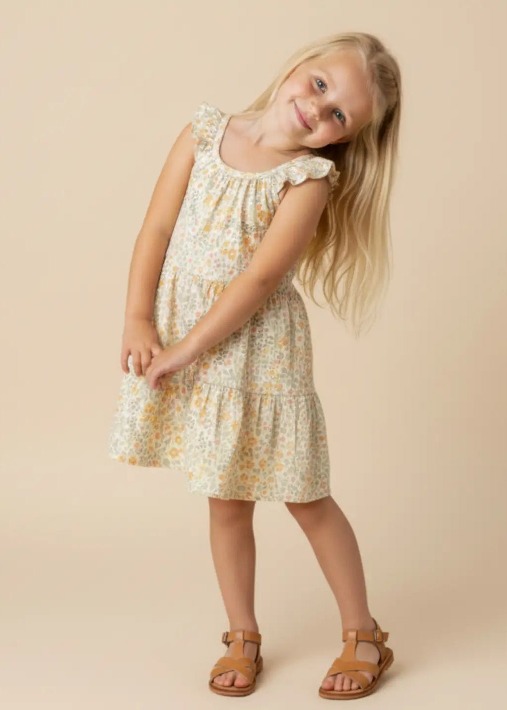ORGANIC RUFFLE TIERED DRESS