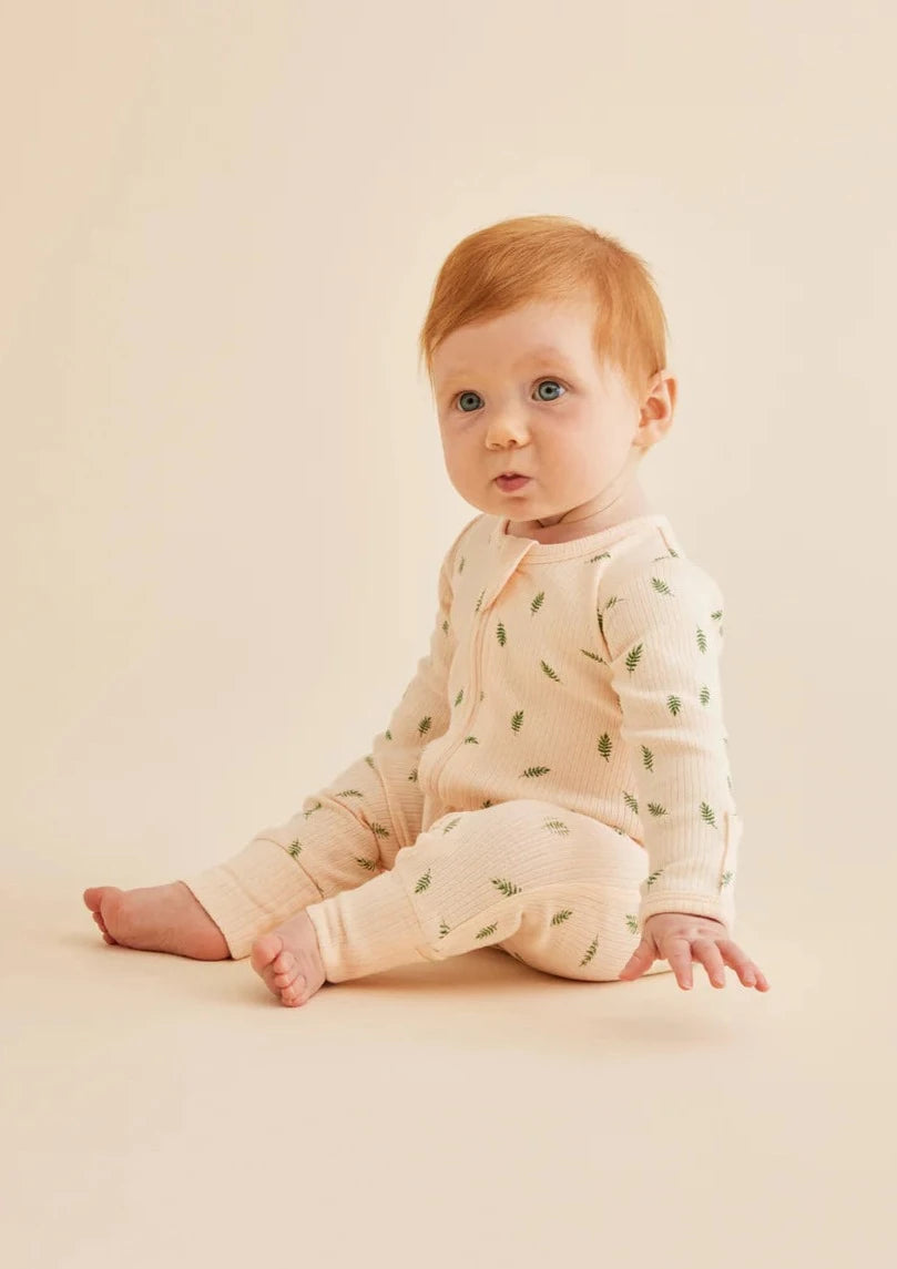 ORGANIC RIB ZIP SUIT