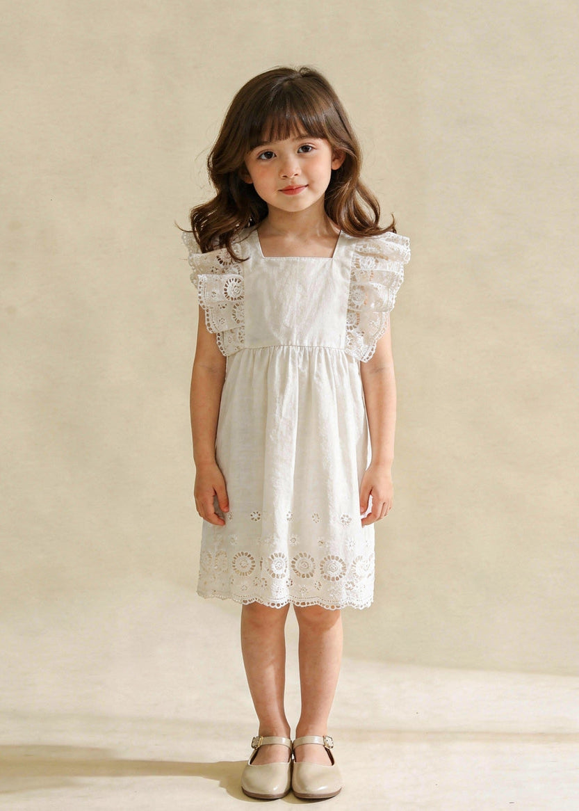 ORGANIC EYELET DRESS