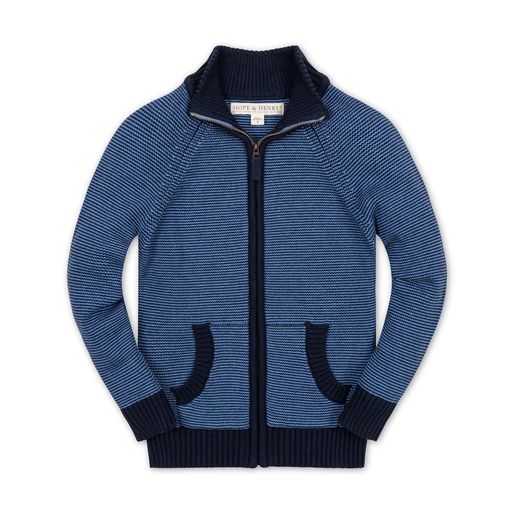 ORGANIC ZIP UP SWEATER