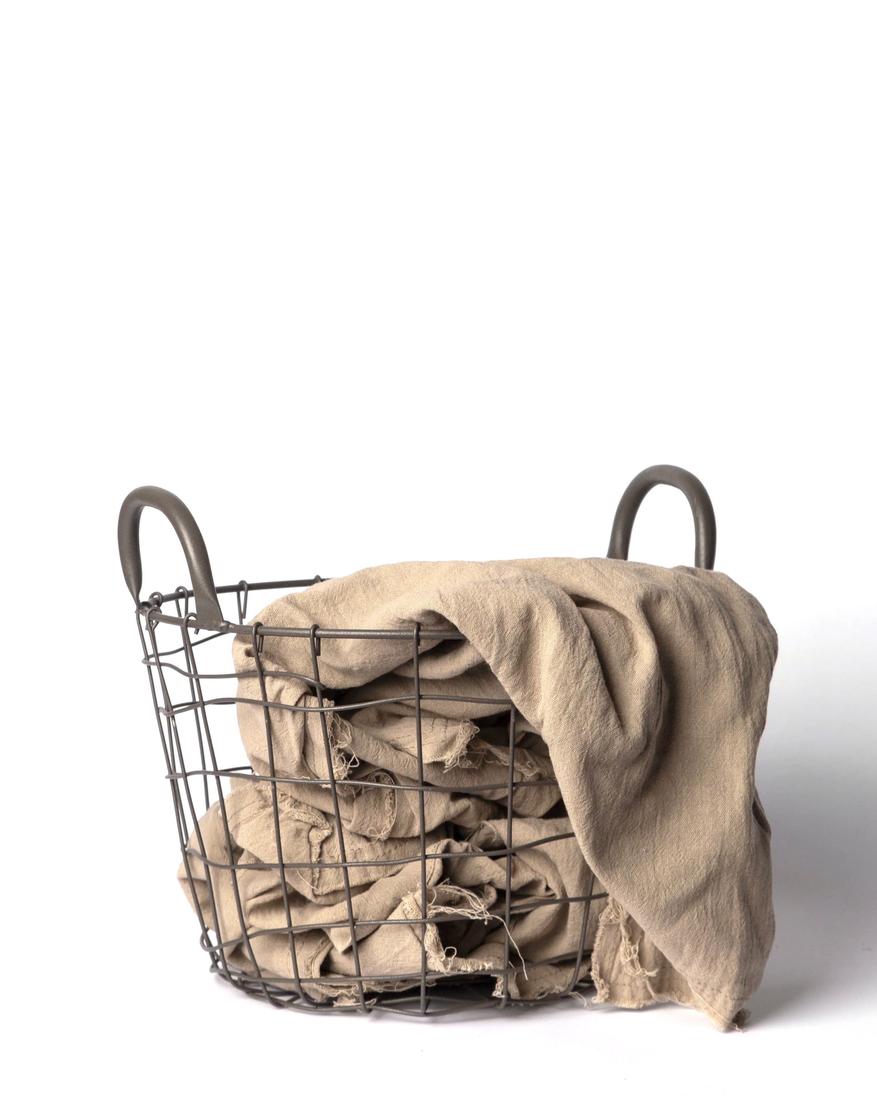 IRON BASKET WITH HANDLES