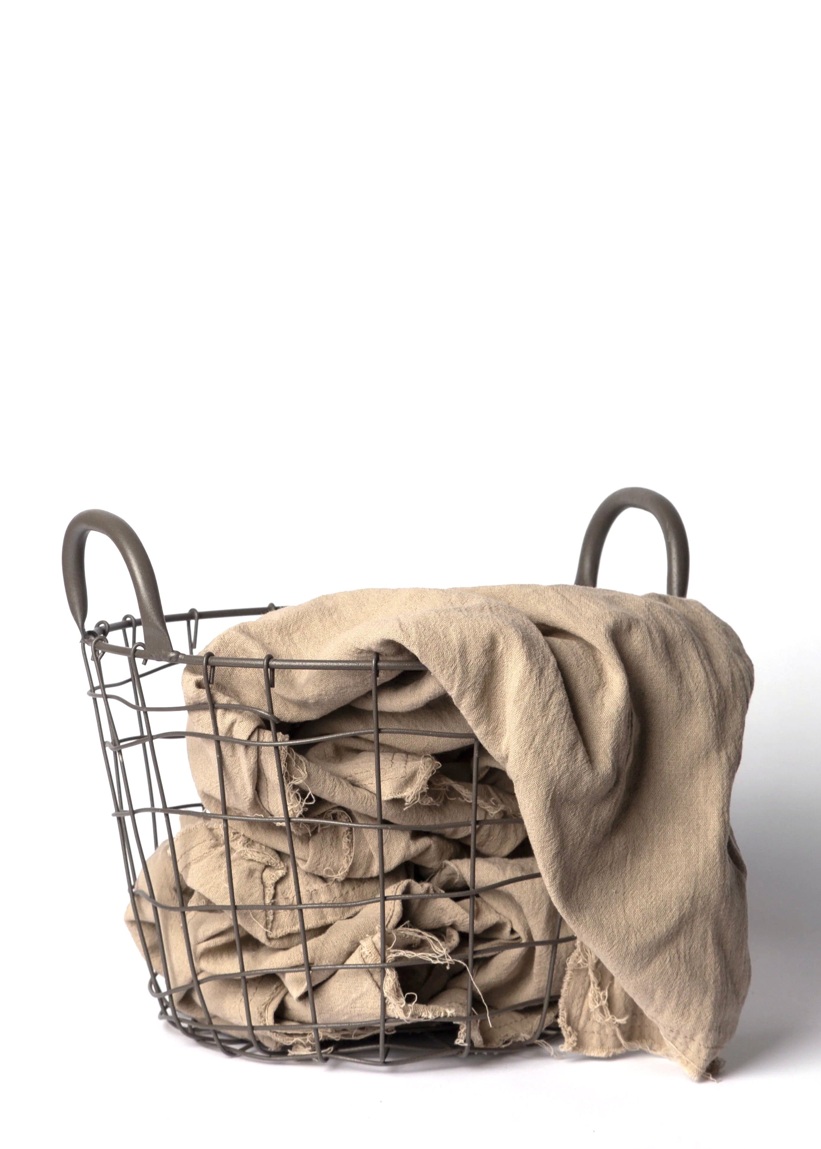 IRON BASKET WITH HANDLES
