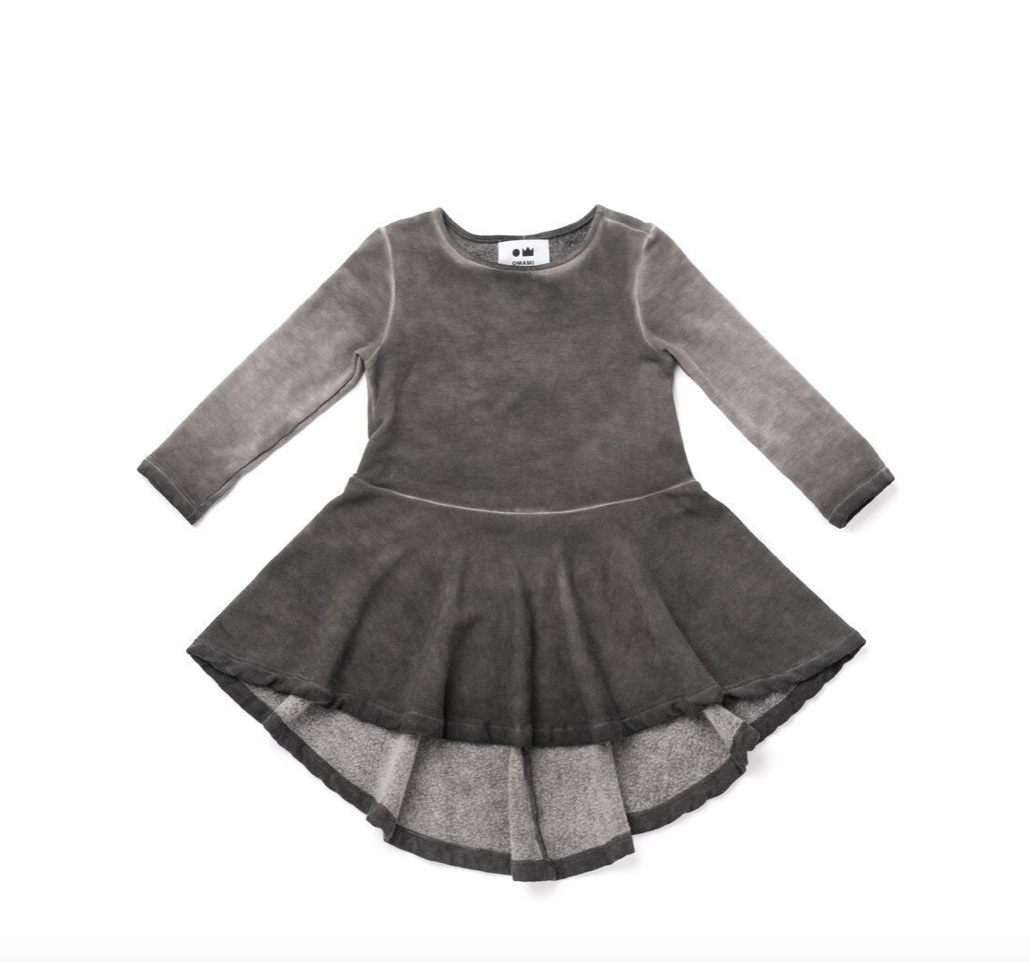 HI-LOW FLEECE DRESS