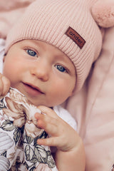 KNITTED TEDDY BEANIE