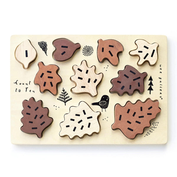 WOODEN TRAY PUZZLE LEAVES