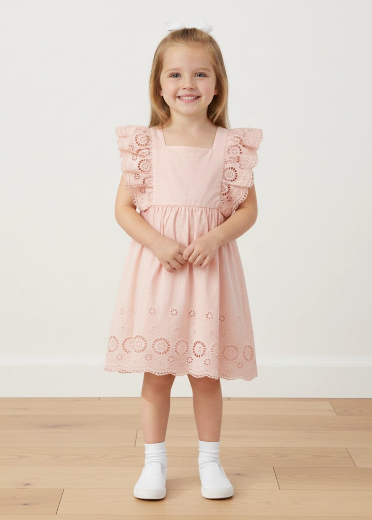 ORGANIC EYELET DRESS