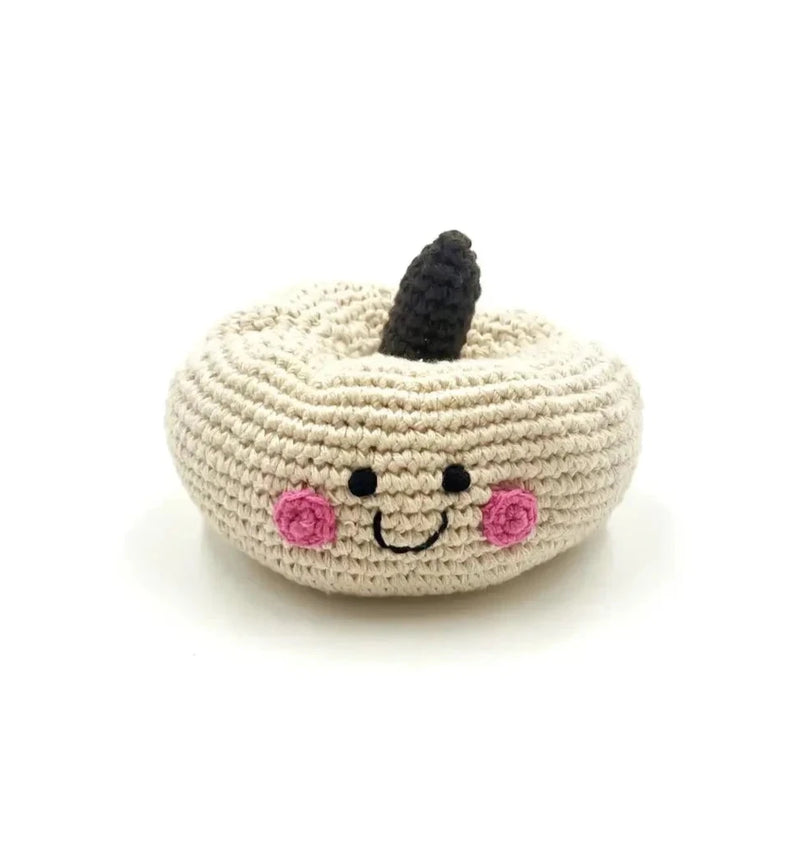 WHITE PUMPKIN RATTLE