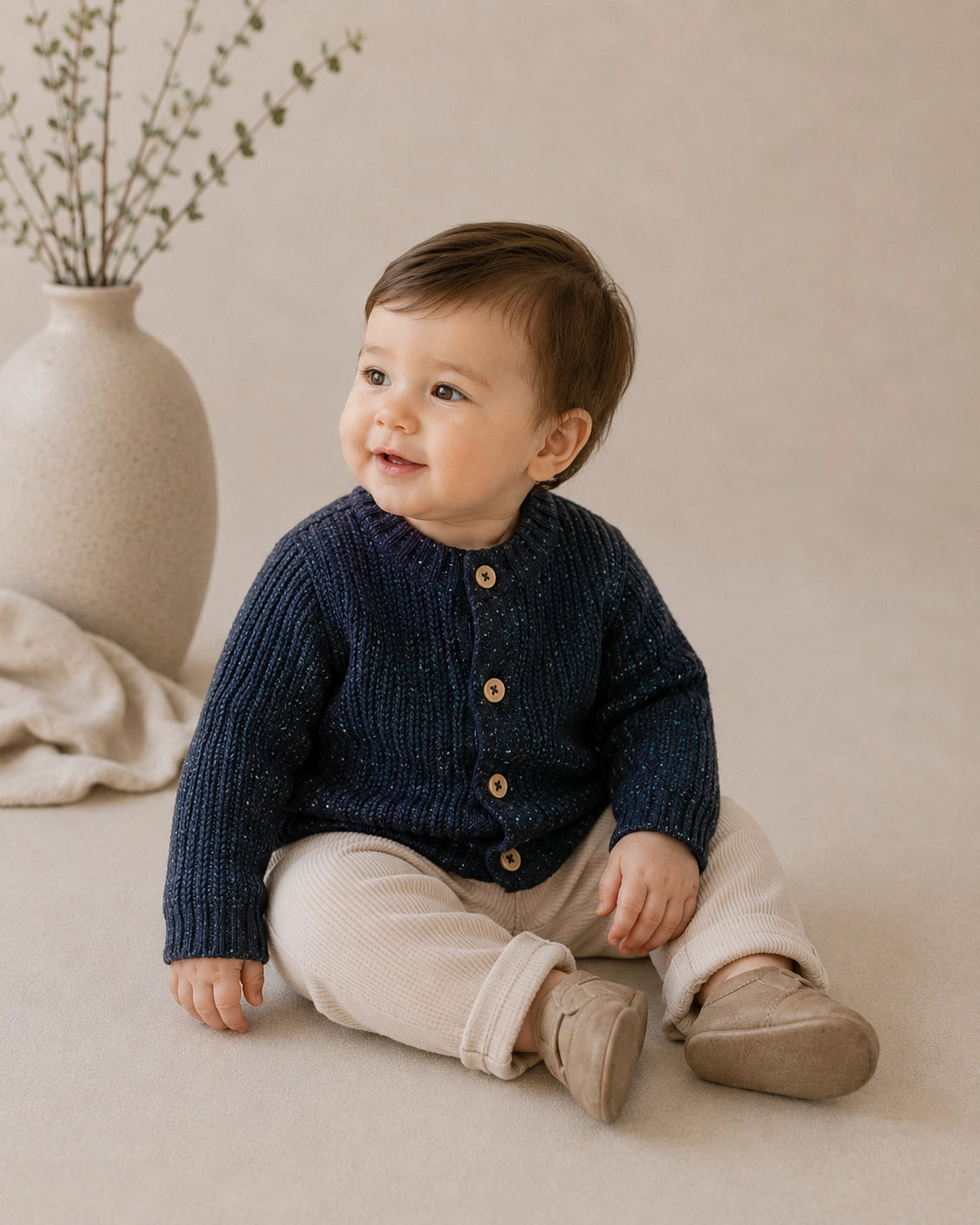 CHUNKY KNIT BABY CARDIGAN
