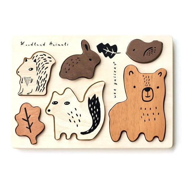 WOODEN TRAY PUZZLE WOODLAND ANIMALS