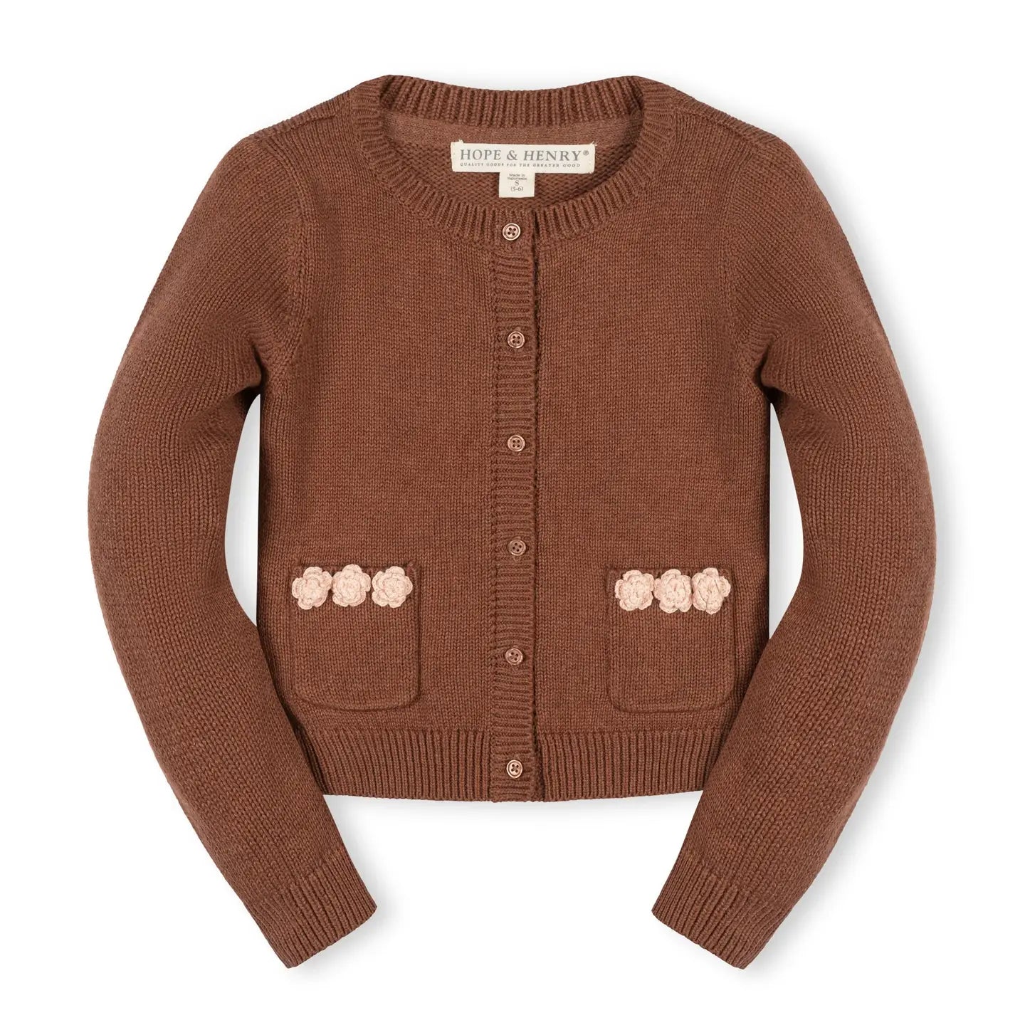 ORGANIC ROSETTE CARDIGAN