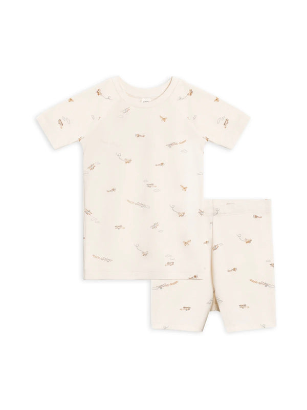 SHORT SLEEVE JAMMIES AIRPLANE