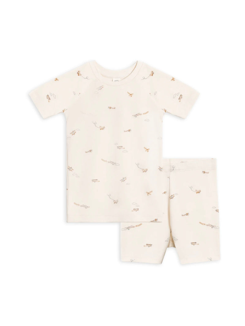 SHORT SLEEVE JAMMIES AIRPLANE