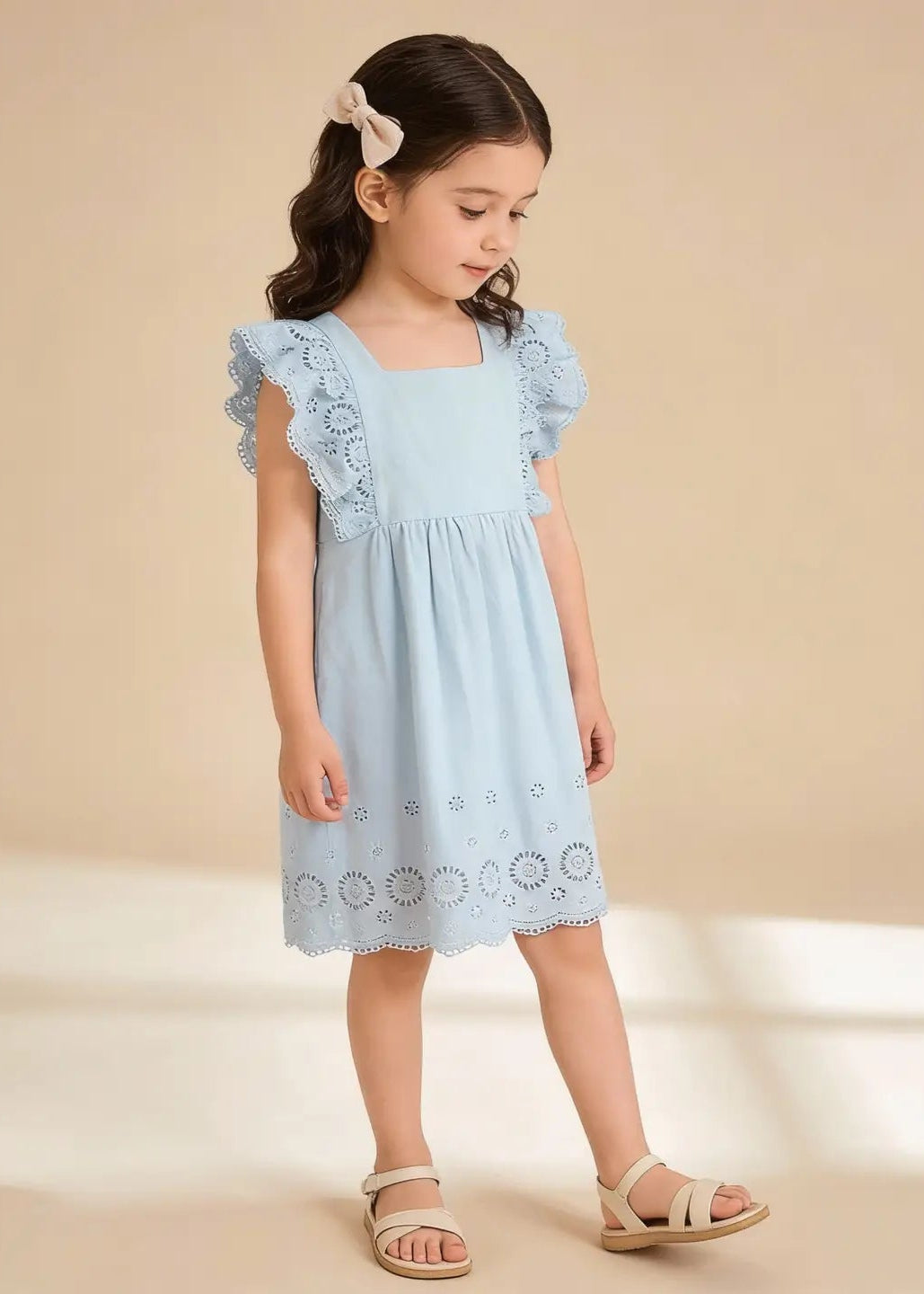 ORGANIC EYELET DRESS