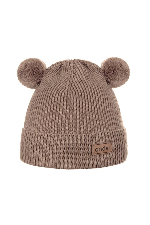 KNITTED TEDDY BEANIE