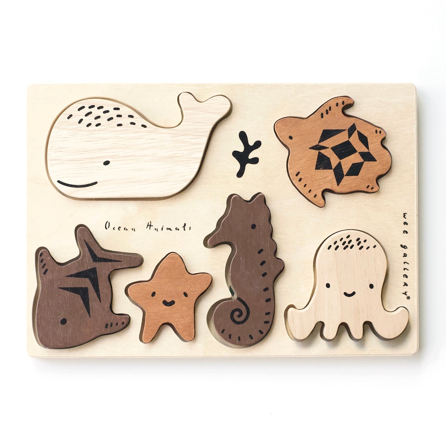 WOODEN TRAY PUZZLE OCEAN ANIMALS