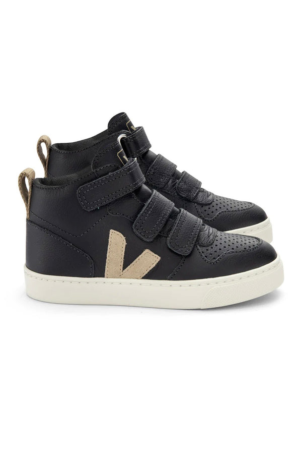 V-10 VELCRO LEATHER HIGH TOP SNEAKERS
