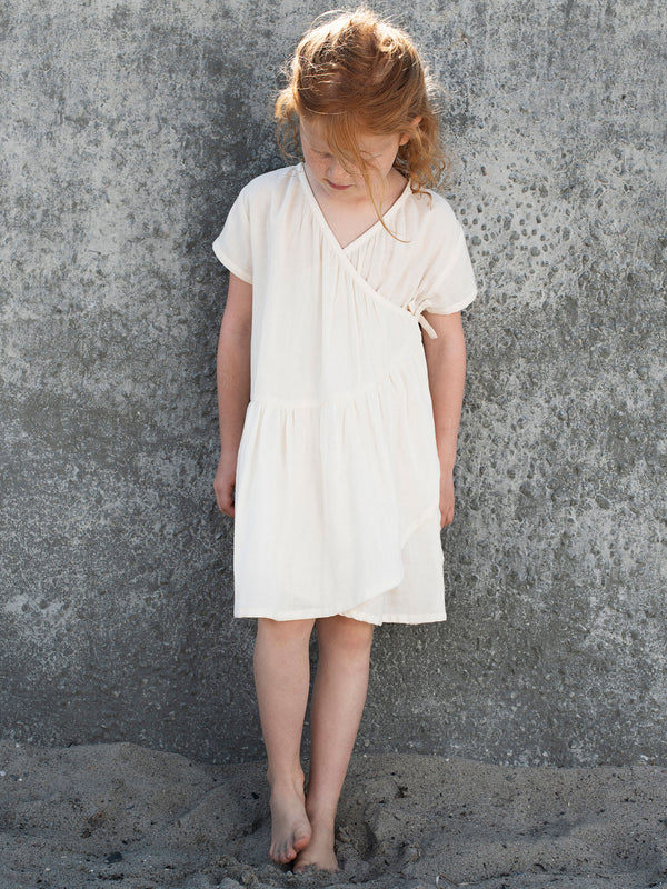 GAUZE WRAP DRESS